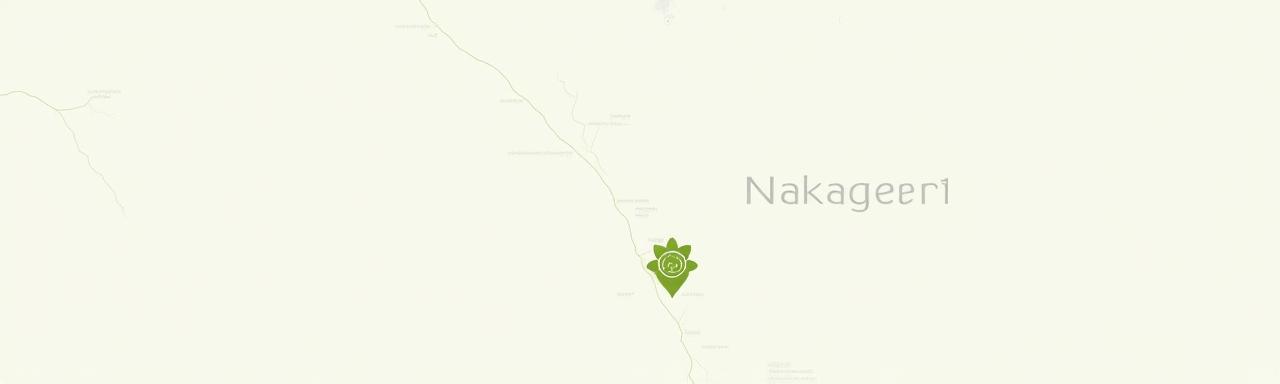 A stylized map showing the location of Wakagaeri Expeditions in Nakagyo-ku, Kyoto.